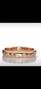 Scattered Diamond Stacking Ring CUSTOM